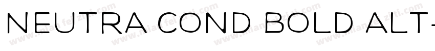 Neutra Cond Bold Alt字体转换